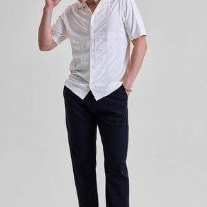 White Cuban Box Fit Shirt