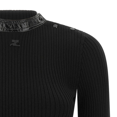 Courreges Vinyl Collar Sweater