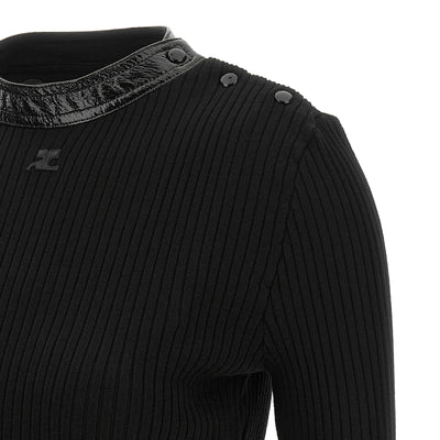 Courreges Vinyl Collar Sweater
