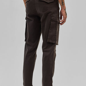 Dark Brown Relaxed Fit Cargo Pants