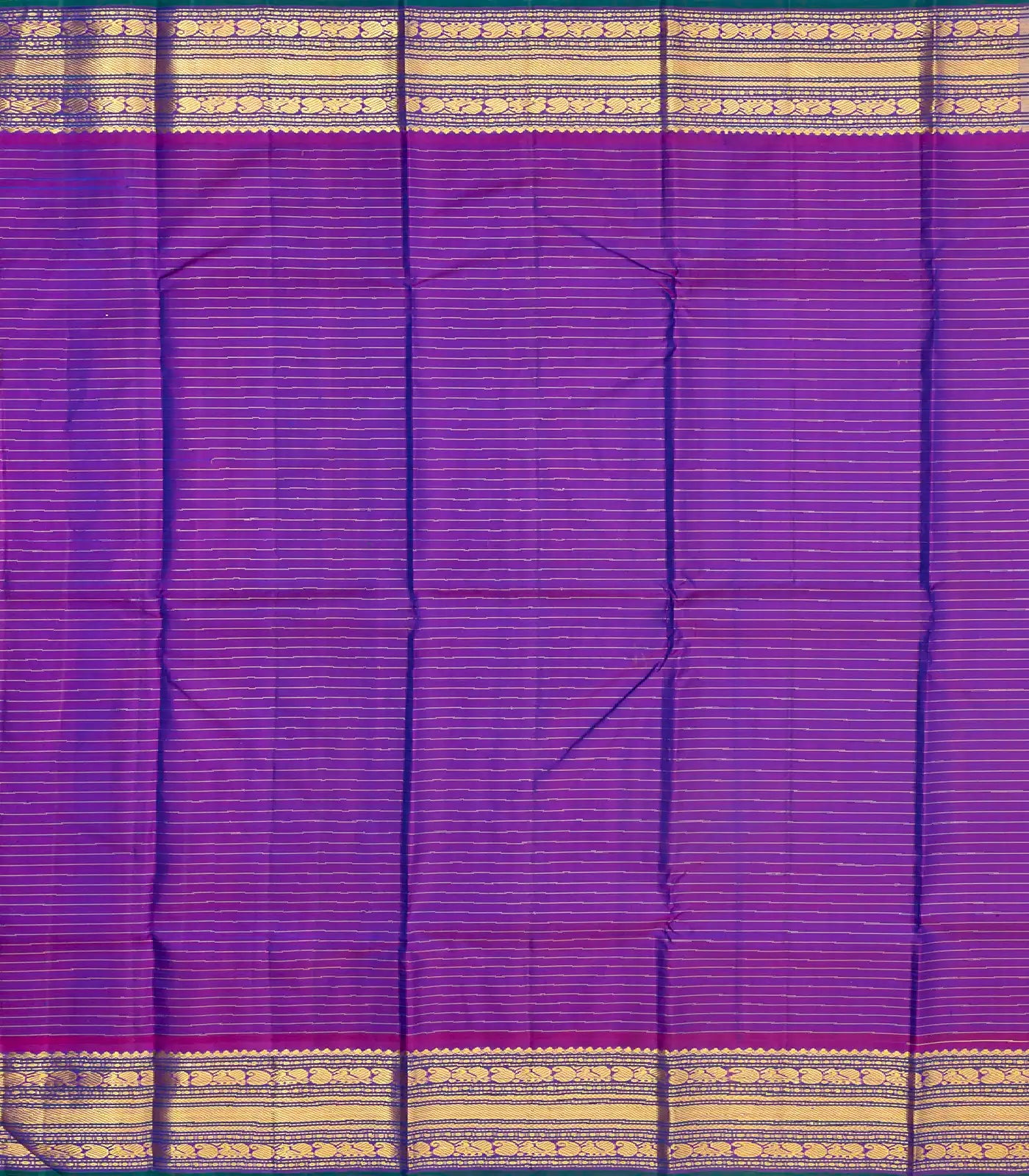 Blue Handloom Kanchipuram Silk Saree With Payadi Checks