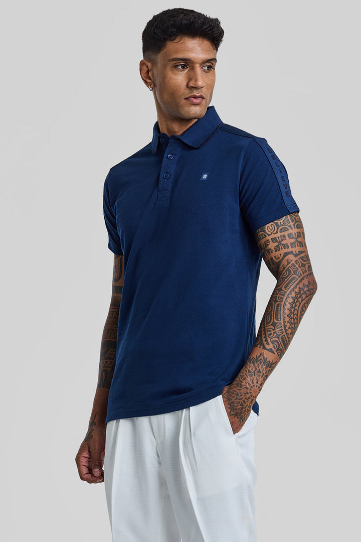 Believe Dark Blue Polo T-Shirt