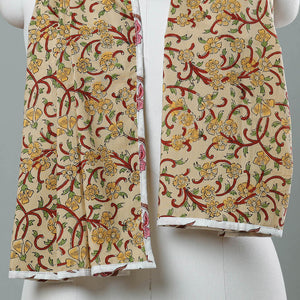 Brown - Sanganeri Block Printed Cotton Stole 06