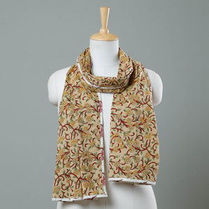 Brown - Sanganeri Block Printed Cotton Stole 06