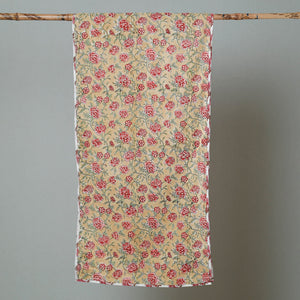 Brown - Sanganeri Block Printed Cotton Stole 55