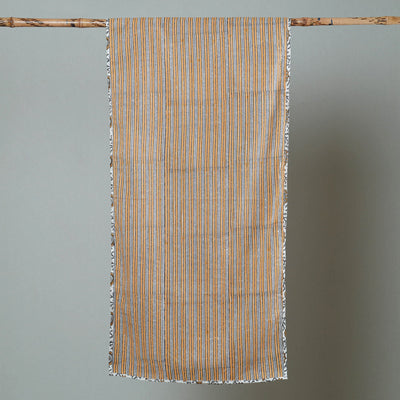 Brown - Sanganeri Block Printed Cotton Stole 39