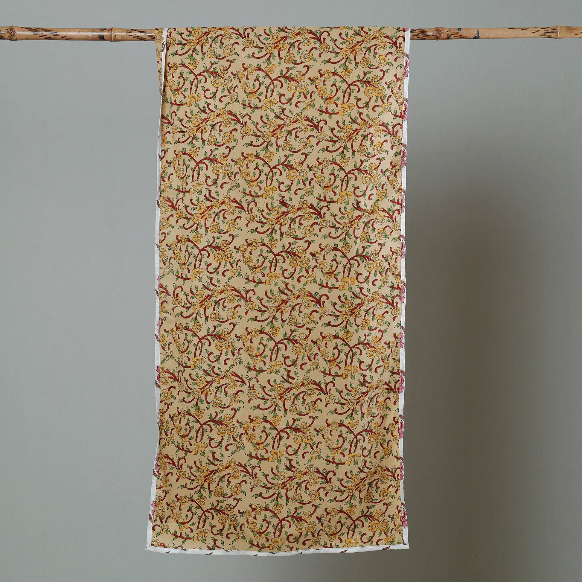 Brown - Sanganeri Block Printed Cotton Stole 06