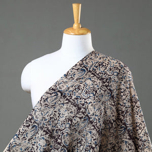 Black - Pedana Kalamkari Block Printed Mul Cotton Fabric 08