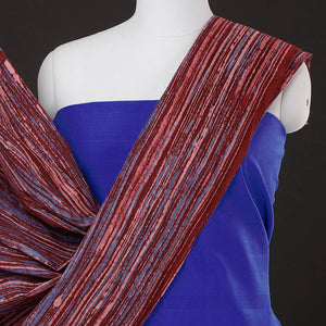 Blue - 2pc Plain Mangalagiri Handloom Cotton Kurta with Batik Dupatta