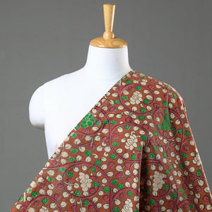 Brown - Printed Cotton Kalamkari Fabric 20