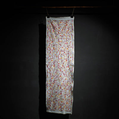 Bengal Kantha Hand Embroidery Tussar Silk Wall Hanging (79 x 22 in)