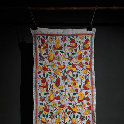 Bengal Kantha Hand Embroidery Tussar Silk Wall Hanging (84 x 23 in) 22