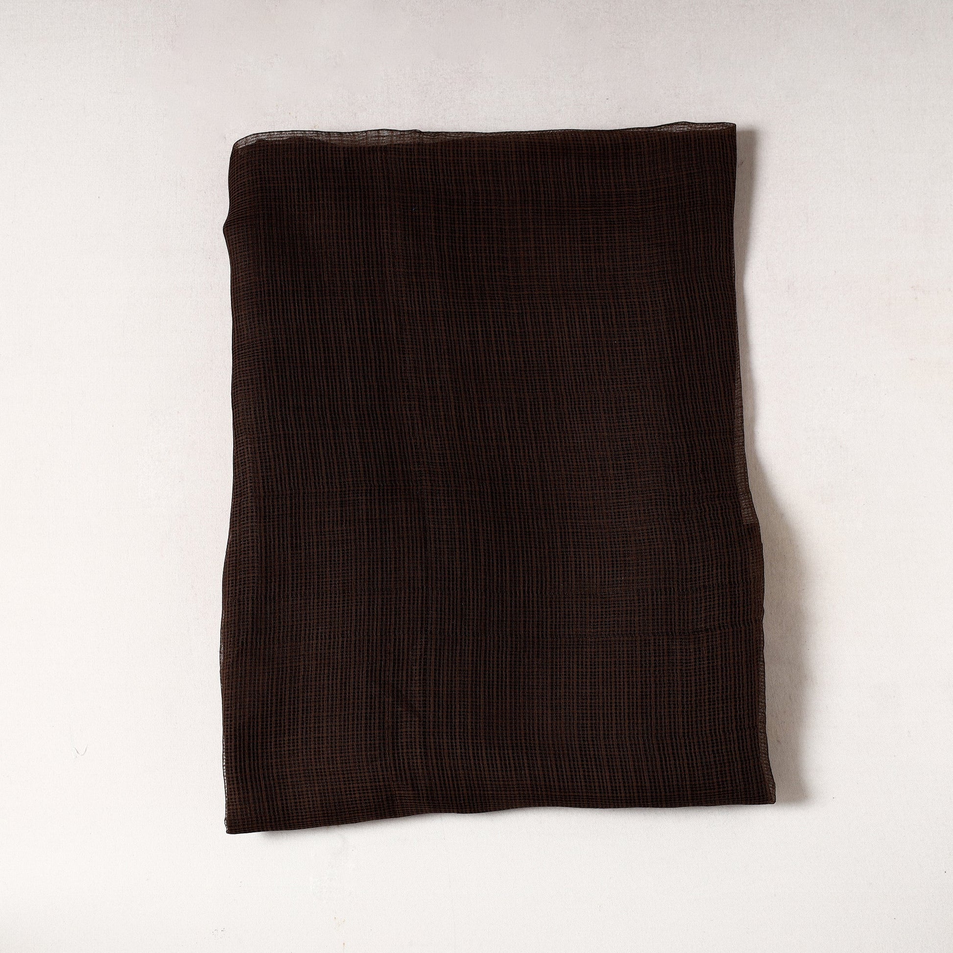 Brown - Kota Doria Weave Plain Cotton Precut Fabric (1.5 meter) 18