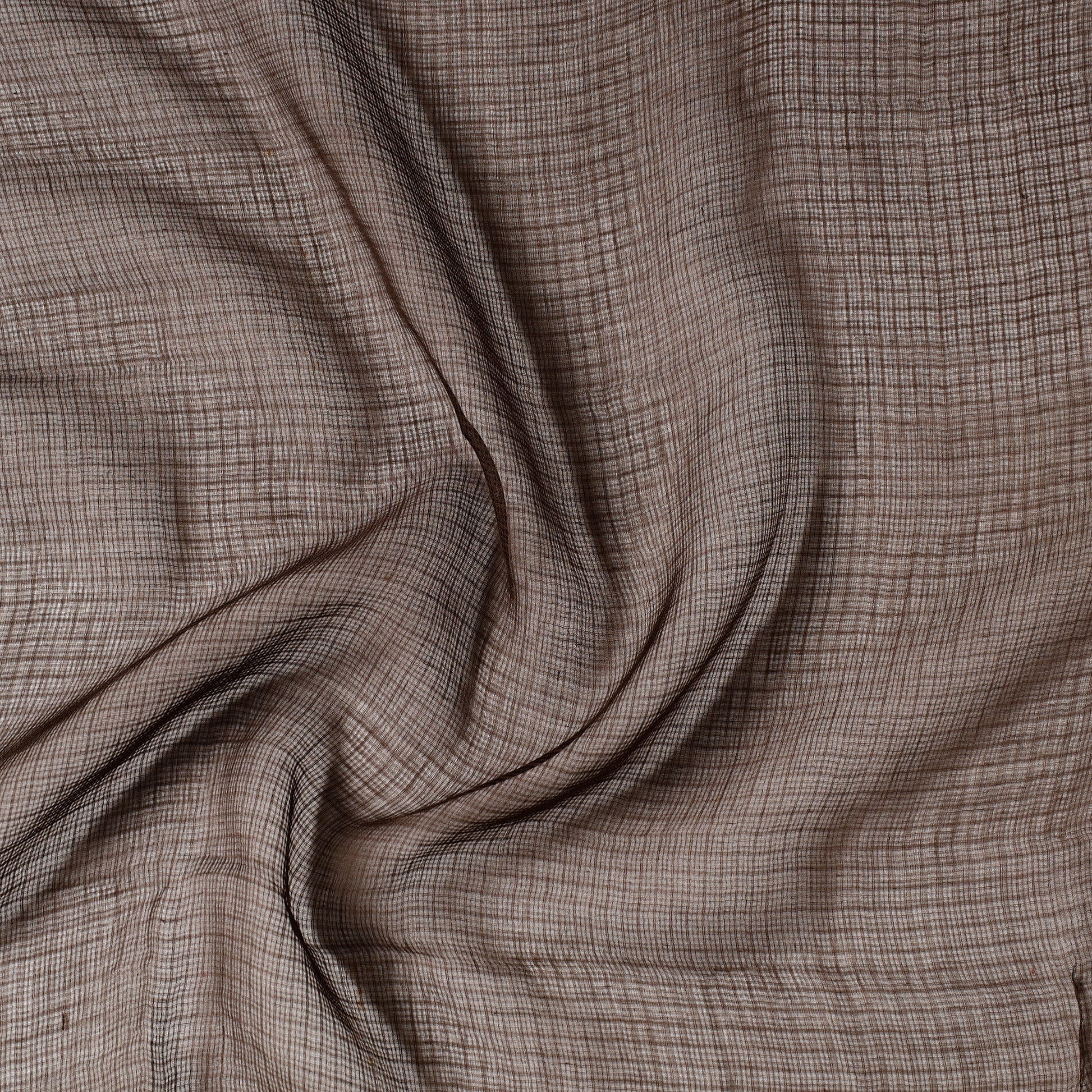 Brown - Kota Doria Weave Plain Cotton Precut Fabric (1.5 meter) 18