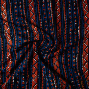 Blue - Bagru Dabu Block Printed Cotton Precut Fabric 40