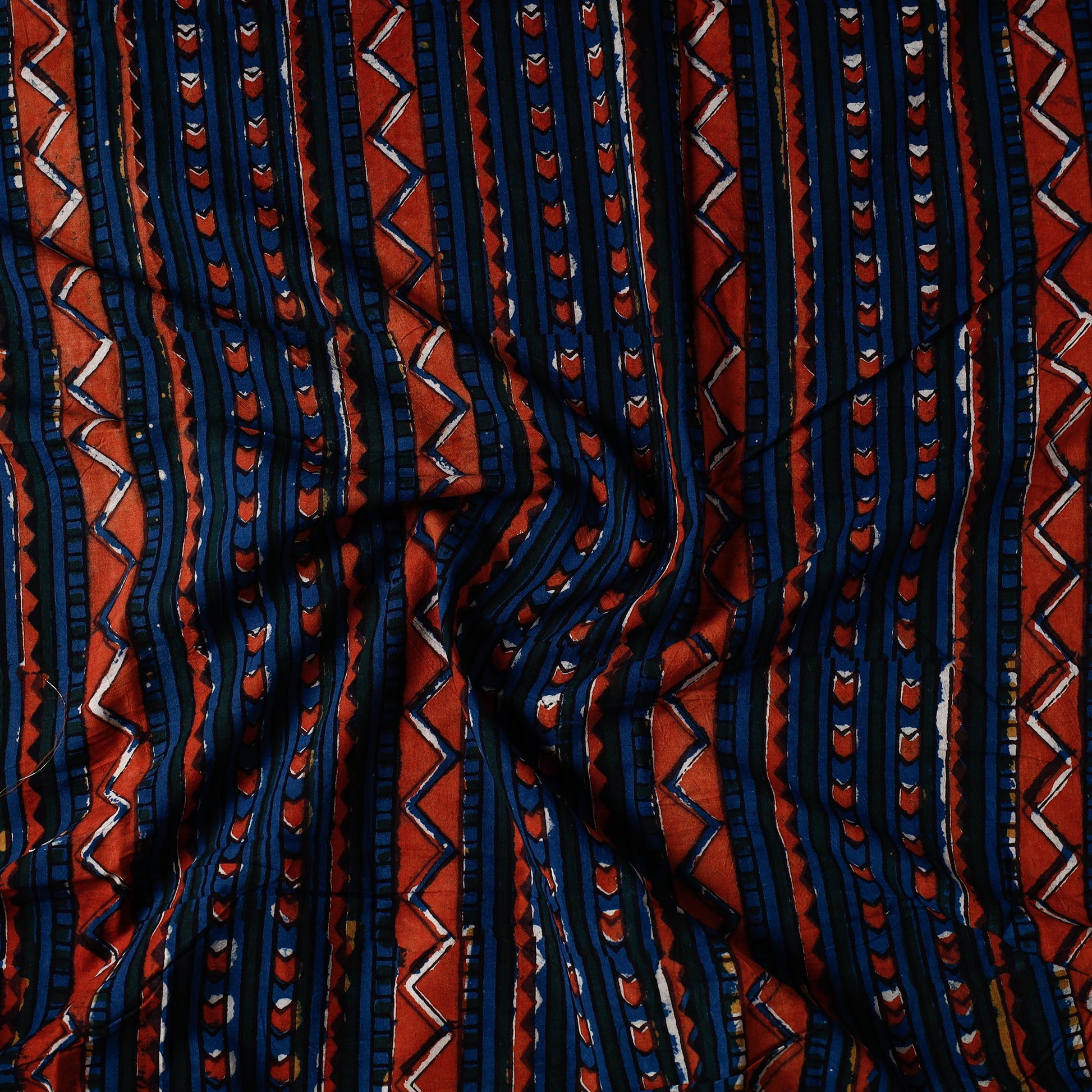 Blue - Bagru Dabu Block Printed Cotton Precut Fabric 40