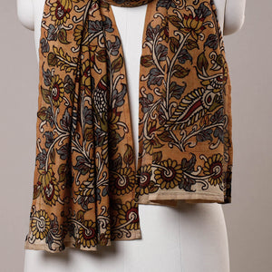 Brown - Handpainted Kalamkari Cotton Stole