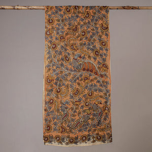 Brown - Handpainted Kalamkari Cotton Stole