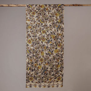 Beige - Handpainted Kalamkari Cotton Stole