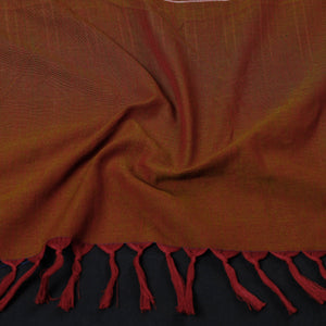 Brown - Handloom Cotton Pochampally Ikat Stole