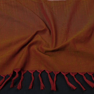 Brown - Handloom Cotton Pochampally Ikat Stole