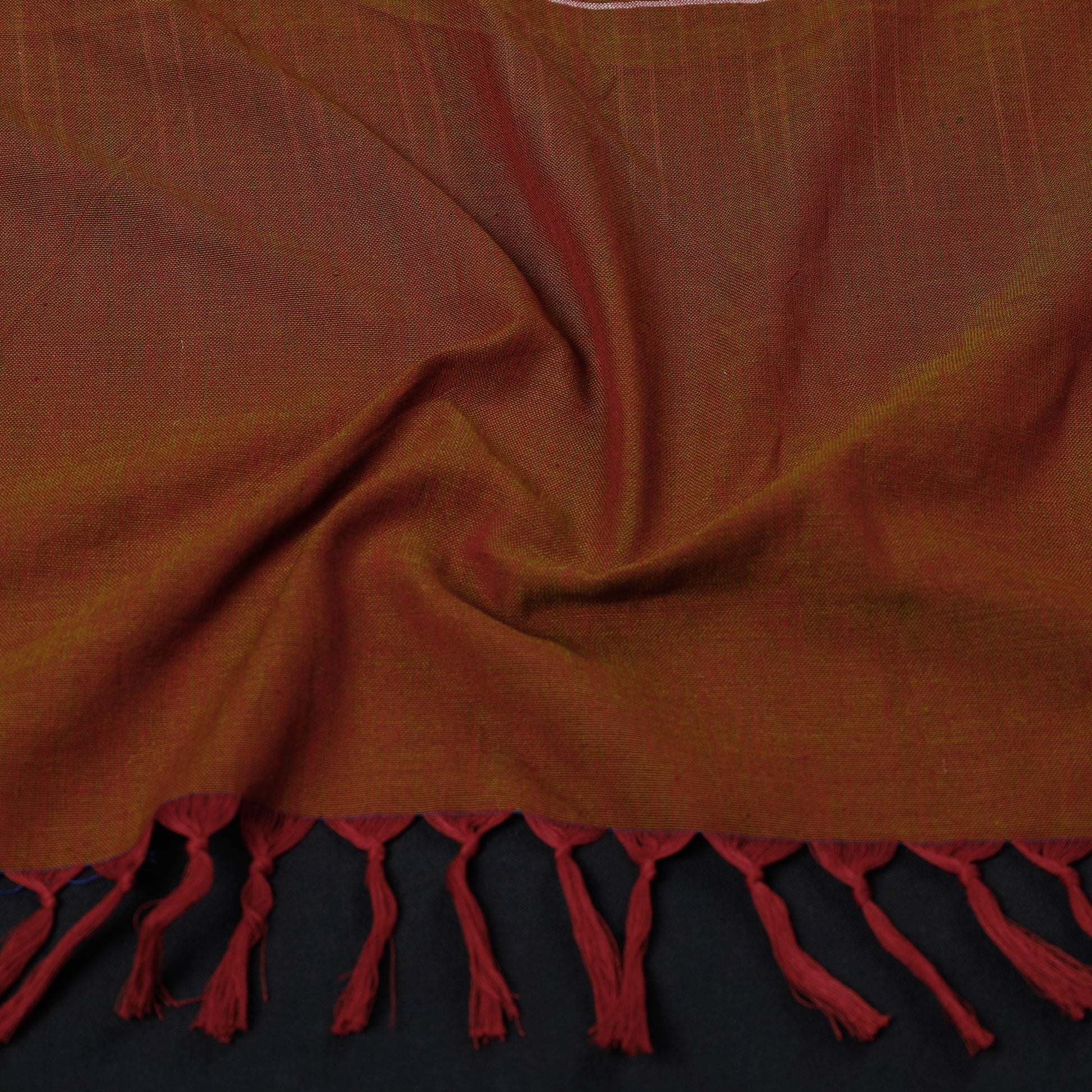 Brown - Handloom Cotton Pochampally Ikat Stole