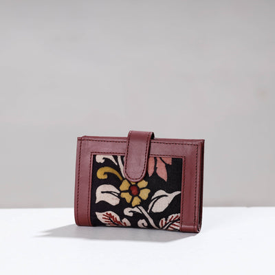 Black - Handpainted Kalamkari Cotton Wallet