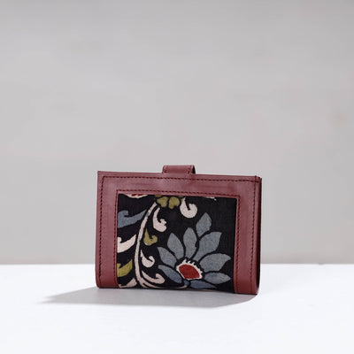 Black - Handpainted Kalamkari Cotton Wallet