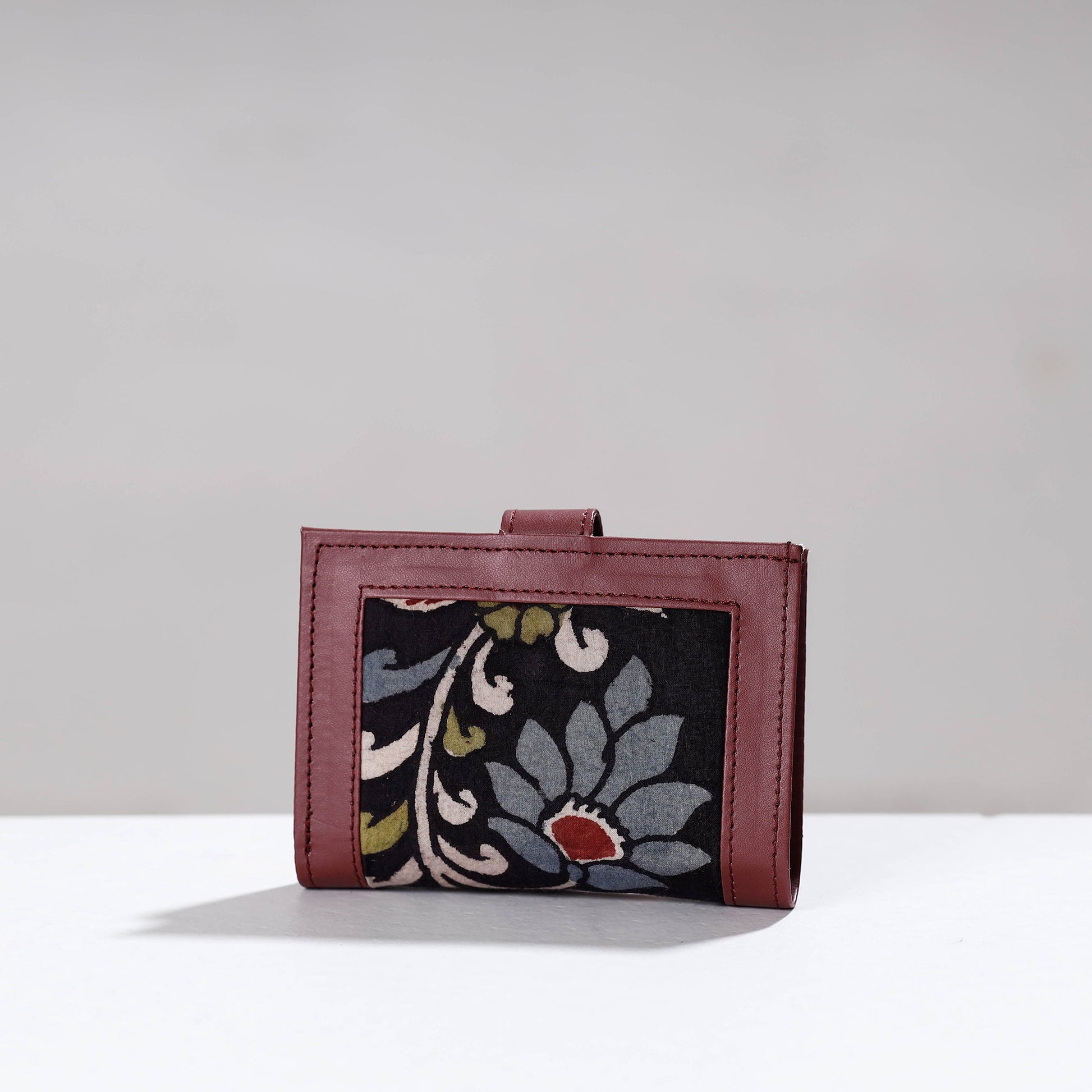 Black - Handpainted Kalamkari Cotton Wallet