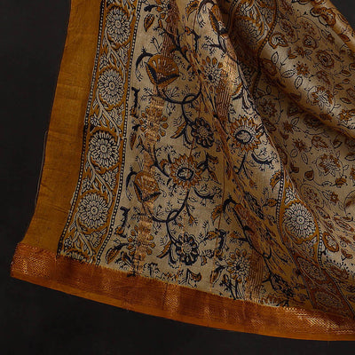 3pc Sanganeri Block Printed Maheshwari Silk Suit Material Set