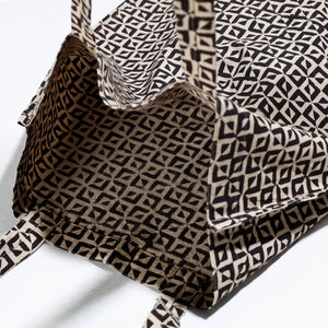 Black - Pedana Kalamkari Block Printed Cotton Shopping Bag