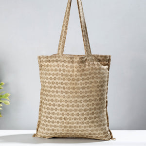 Beige - Pedana Kalamkari Block Printed Cotton Shopping Bag