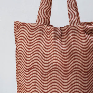 Brown - Pedana Kalamkari Block Printed Cotton Shopping Bag