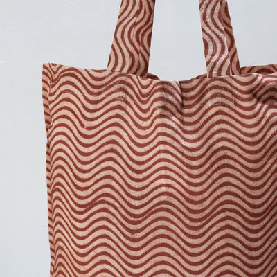 Brown - Pedana Kalamkari Block Printed Cotton Shopping Bag