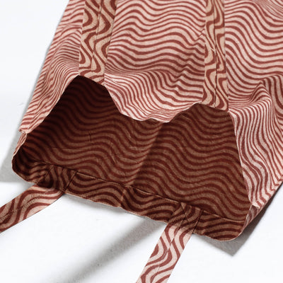 Brown - Pedana Kalamkari Block Printed Cotton Shopping Bag