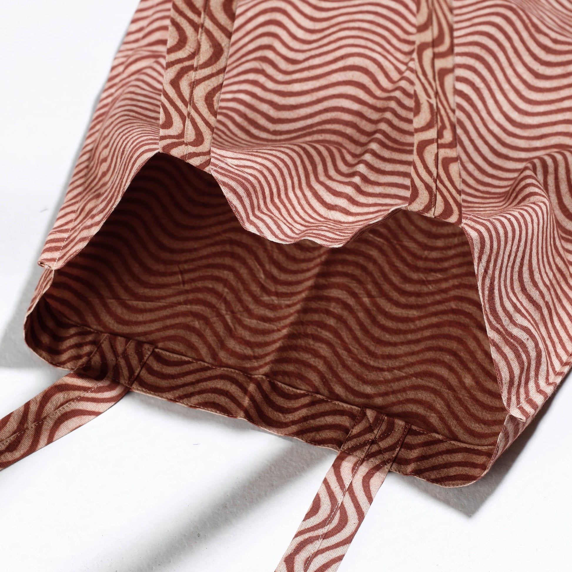 Brown - Pedana Kalamkari Block Printed Cotton Shopping Bag