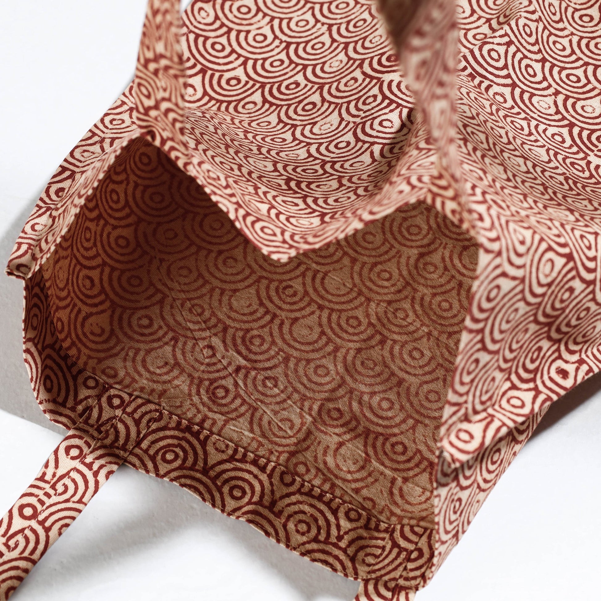 Brown - Pedana Kalamkari Block Printed Cotton Shopping Bag