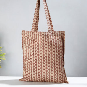 Brown - Pedana Kalamkari Block Printed Cotton Shopping Bag
