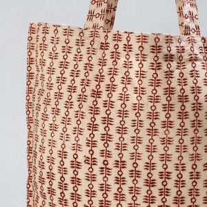 Brown - Pedana Kalamkari Block Printed Cotton Shopping Bag