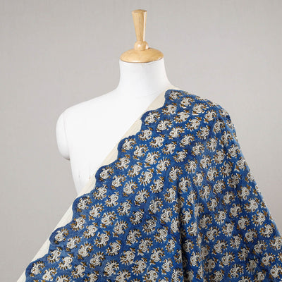 Blue - Bagru Block Print Cotton Fabric
