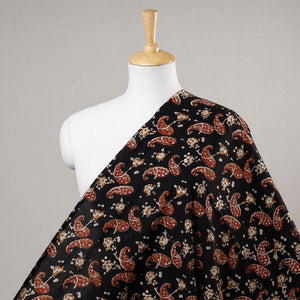 Black - Duplet Red Bagru Block Print Cotton Fabric