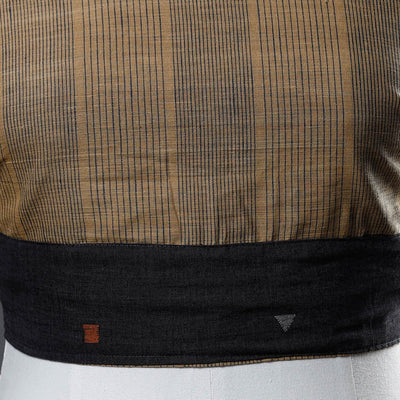 Brown - Rangoli Jamdani Cotton Blouse Piece