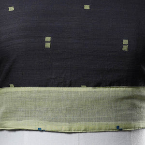 Black - Rangoli Jamdani Cotton Blouse Piece