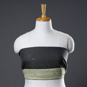 Black - Rangoli Jamdani Cotton Blouse Piece