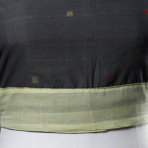 Black - Rangoli Jamdani Cotton Blouse Piece