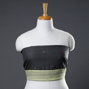 Black - Rangoli Jamdani Cotton Blouse Piece