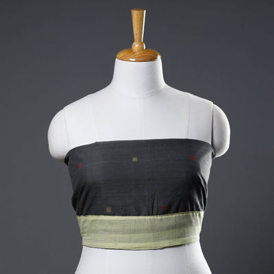 Black - Rangoli Jamdani Cotton Blouse Piece