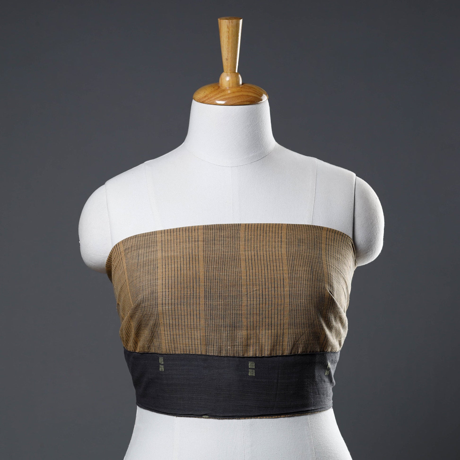 Brown - Rangoli Jamdani Cotton Blouse Piece