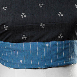 Black - Rangoli Jacquard Cotton Blouse Piece