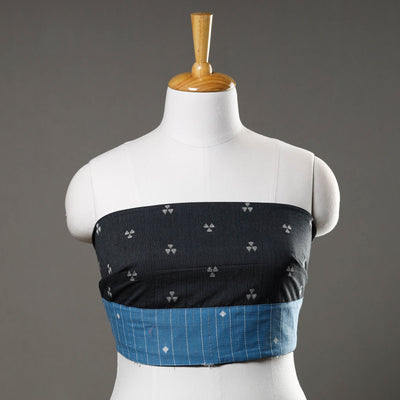 Black - Rangoli Jacquard Cotton Blouse Piece